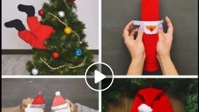 5 طرق مميزة لصنع زينة بابا نويل ( فيديو)