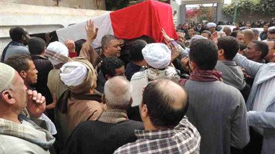 اليوم.. جنازة عسكرية لشهيد الشرطة بالفيوم