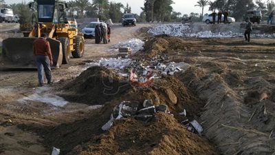 إزالة تعديات على 2000 متر بالأراضي الزراعية في دمياط