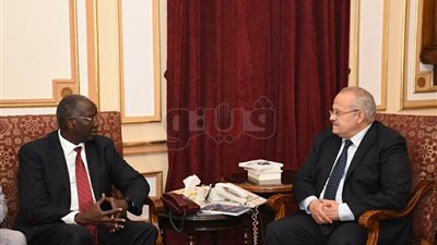 رئيس جامعة القاهرة يلتقي سفير جنوب السودان بالقاهرة (صور)