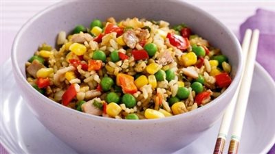 طريقة إعداد الأرز الإيطالي بالخضروات وصوص البصل