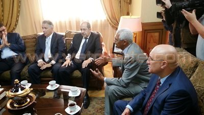 بالصور.. «طاهر ومشالي» أول الحاضرين لاجتماع وزير الرياضة مع الأندية