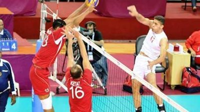 منتخب الطائرة يحقق الفوز على البحرين في البطولة العربية بالكويت