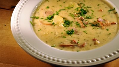 شوربة البطاطس بالحليب لدفء الشتاء