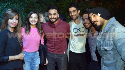 بالصور.. تامر حسني وحمادة هلال في حفل عيد ميلاد ابنة وليد منصور