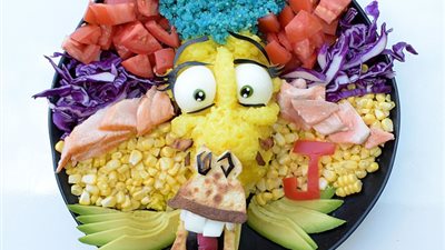 طريقة مبتكرة لجعل الأطفال يتناولون الطعام الصحي (صور)