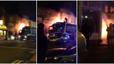 بالفيديو.. لحظات مروعة لمحاولة إنقاذ رجل من شقة تحترق