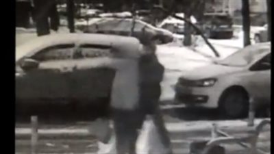 لحظة القبض على لص حاول التهجم على امرأة (فيديو)