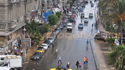 هطول أمطار خفيفة بشرق الإسكندرية