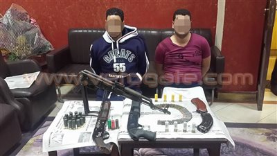 بالصور.. أمن الغربية يضبط مسجلين بحوزتهم أسلحة نارية وذخيرة حية