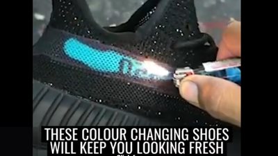 حذاء يتغير لونه بدرجة الحرارة (فيديو)