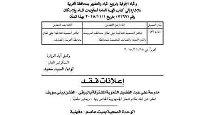 الوحدة الصحية بميت أبو عاصم تفقد البصمة الكودية