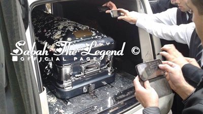 الصور الأولى لنعش الشحرورة قبل تشييعها إلى مثواها الأخير