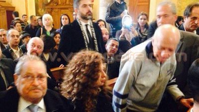 بالصور.. وصول ميريام فارس وراغب علامة وماجدة الرومى إلى قداس «الشحرورة»