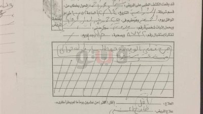 التقرير الطبي لفتاة الشرابية: جرح قطعي بالوجه بطول 15 سم (مستند)