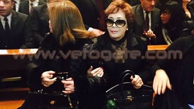 بالصور.. إلهام شاهين ومصطفى كامل ولبلبة في جنازة «الشحرورة» ببيروت