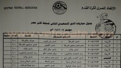 ننشر مواعيد وملاعب مباريات الدور التمهيدي لكأس مصر