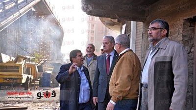رئيس «المقاولون العرب» يتفقد أعمال ترميم كوبري «الشيخ منصور»