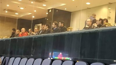 العامري والبدري بمقصورة الدفاع الجوي لمؤازرة الأهلي وبيراميدز