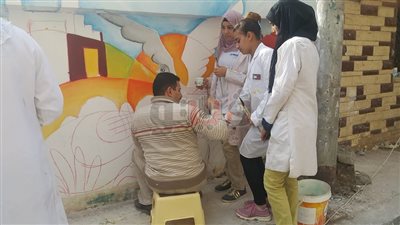 «فرشة طفل ورسمة طالب».. «الفيوم بلون جديد» لإعادة تجميل المدينة (صور)