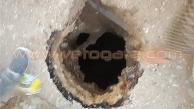 بالصور.. هبوط أرضي بعمق 5 أمتار في «البحاري» بالفيوم