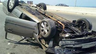 إصابة 4 من أسرة واحدة في حادث انقلاب سيارة بالغربية