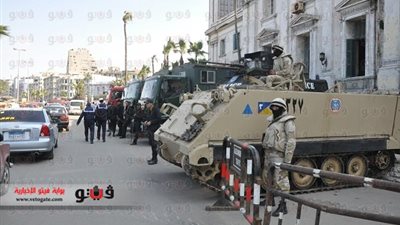 بالصور.. تعزيزات أمنية بمحيط محكمة جنايات الإسكندرية