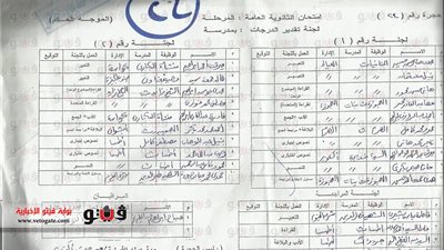 «فيتو» من داخل كنترول 6 أكتوبر للثانوية العامة.. وصول تعديل درجات اللغة العربية.. 10 مصححين في كل لجنة و6 مراجعين لكل 60 مصححا.. مصادر: العينة نجح فيها 32 من بين 50 طالبا