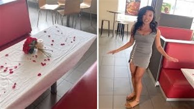 شاب يعد عشاء رومانسيا لحبيبته في كنتاكي (فيديو)