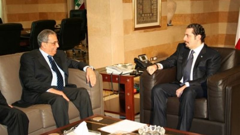 عمرو موسى وسعد الحريرى-صورة