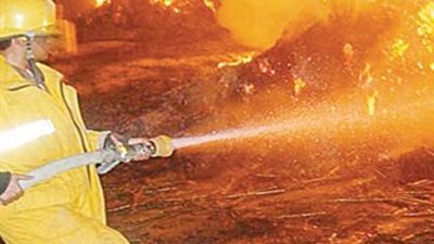 حريق هائل بمقابر الأقباط بكوم أمبو في أسوان