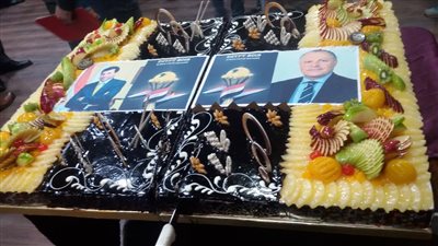 مجلس الجبلاية يحتفل بتنظيم أمم أفريقيا مع وزير الرياضة بـ«تورتة»