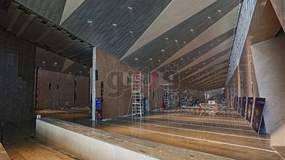 الصور الأولى لتصميم قاعة عرض كنوز توت عنخ آمون بالمتحف الكبير