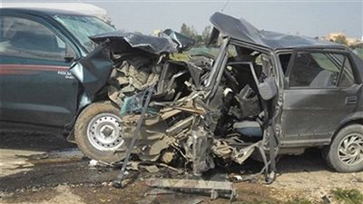 إصابة شخصين في حادث تصادم بالمنوفية