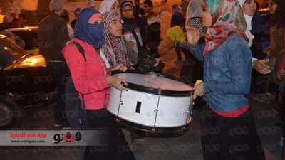 بالفيديو.. مسيرة لفتيات الإرهابية بالإسكندرية