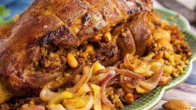 طريقة عمل الفخدة الضاني محشية بالفريك من مطبخ الشيف آسيا