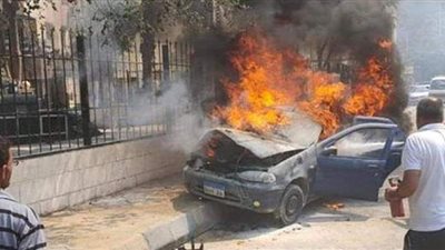 السيطرة على حريق بسيارة ملاكي داخل فيلا ببني سويف