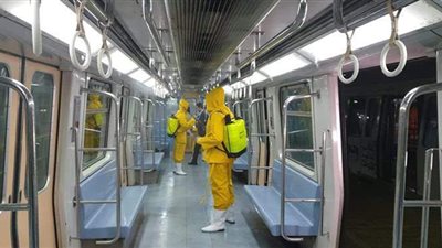 السكك الحديدية تواصل التعقيم في ثاني أيام العيد