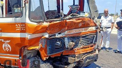 إصابة 36 شخصا في حادث تصادم أتوبيسين ببرج العرب بالإسكندرية | صور