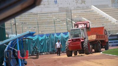 غزل المحلة يستعد لاستئناف الدوري بإصلاحات الاستاد | صور