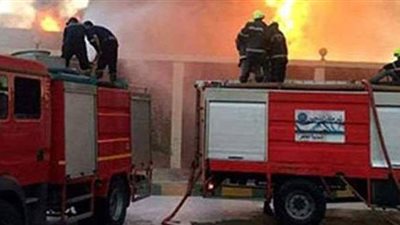 إخماد حريق مبنى الإصلاح الزراعي بالدقي