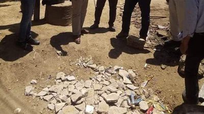 هبوط أرضي في مطاي بالمنيا