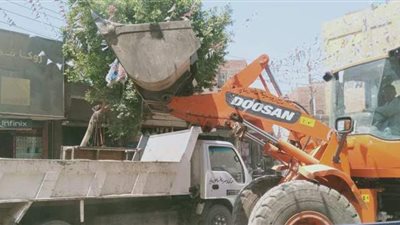 حملة مكبرة لإزالة الإشغالات من شوارع ساحل سليم بأسيوط | صور