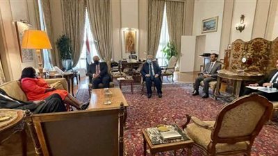 سامح شكري يستقبل وزيرة خارجية جنوب السودان