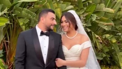 الصور الأولى من حفل زفاف هاجر أحمد