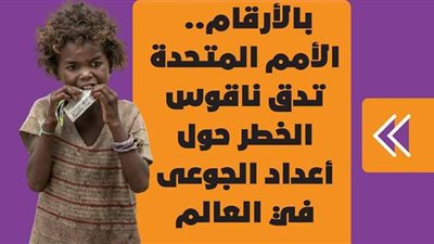 بالأرقام.. الأمم المتحدة تدق ناقوس الخطر حول أعداد الجوعى في العالم | فيديوجراف