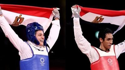 اليوم.. استقبال حافل لهداية ملاك وسيف عيسى بمطار القاهرة بعد إنجاز الأولمبياد