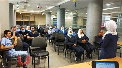 تدريب الأطقم الطبية لمستشفي أبو خليفة على مكافحة العدوى | صور