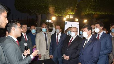 وزير الرياضة يفتتح المعرض العلمي للفائزين بإبداع طلاب الجامعات