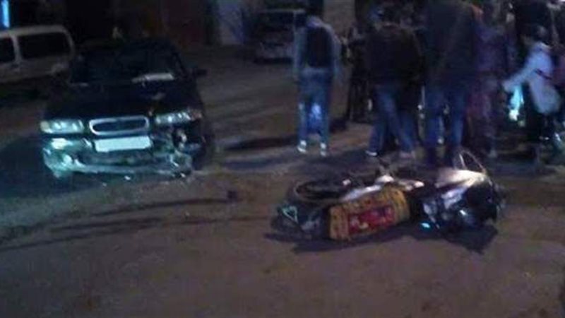 تصادم دراجة نارية